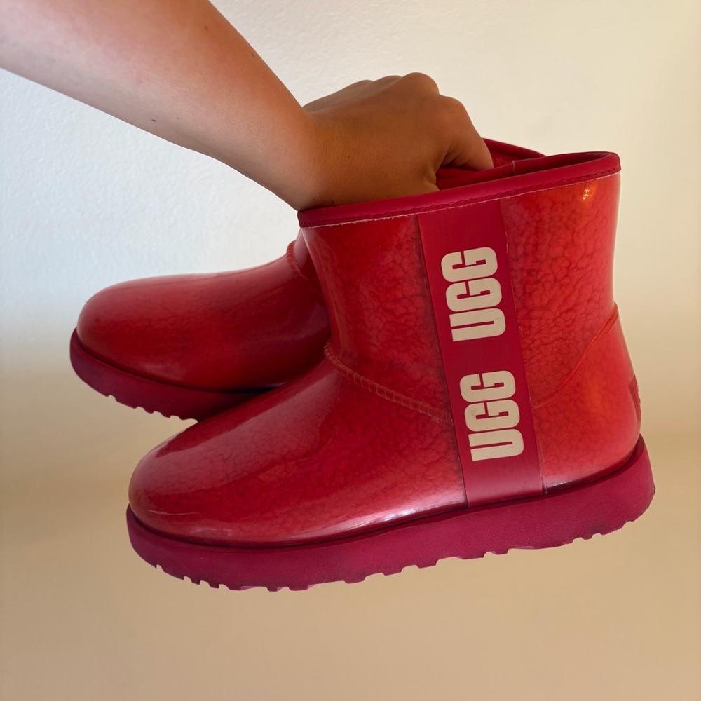 UGG Red Clear Ankle Boot - image 1
